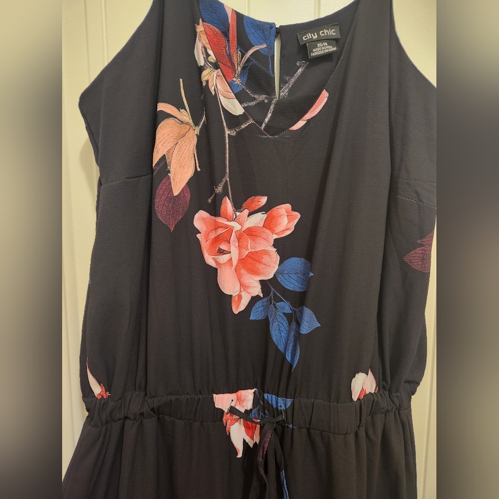 City Chic Size 14 Black Floral - Picture 5 of 16